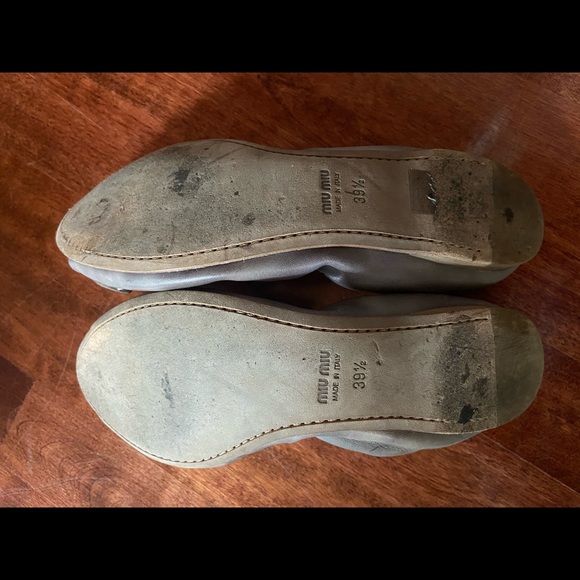 EUC Miu Miu peeptoe JEWELED leather flats - Picture 8 of 8